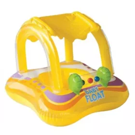 BOUÉE BÉBÉ GONFLABLE ANTI-SOLEIL JAUNE INTEX