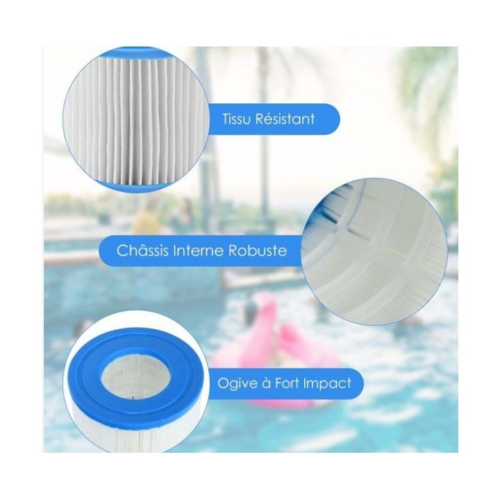 CARTOUCHE FILTRE PISCINE GONFLABLE Ø105MM 2102-1