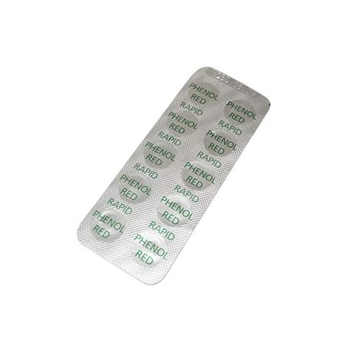 LOT DE 250 PASTILLES TEST PHENOL RED RAPID AQUALAB LOT DE 250 PASTILLES TEST PHENOL RED RAPID AQUALAB