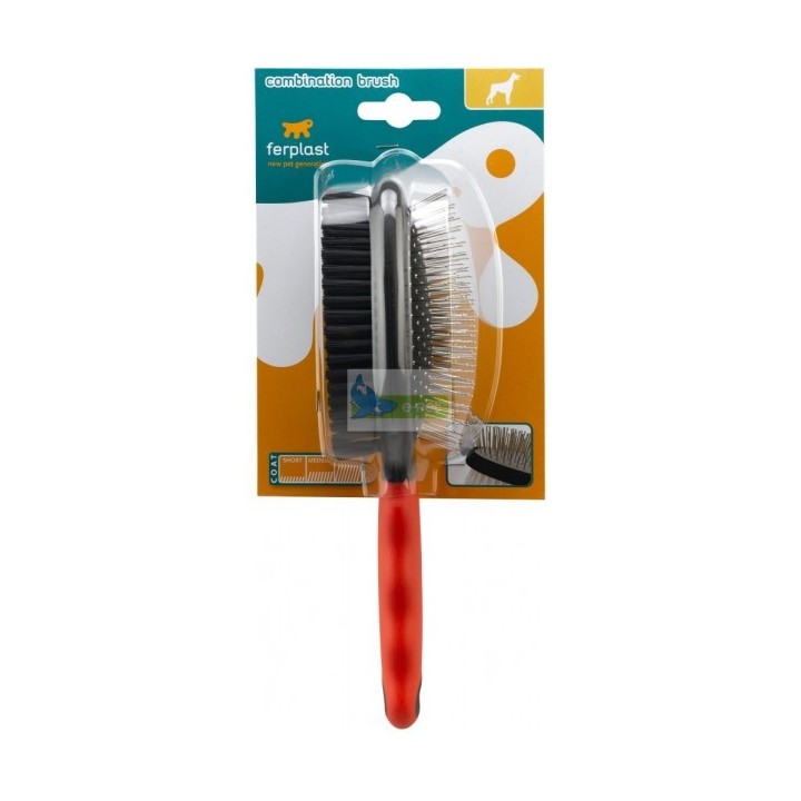 BROSSE CHIEN ET CHAT DOUBLE FACE FERPLAST
