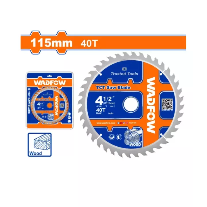 Disque à bois 115 mm 40 dents WADFOW WTC1K01