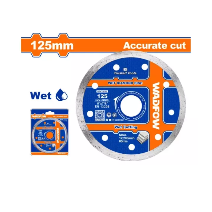 Disque diamant à jante continue 125 mm WADFOW WDC2K03