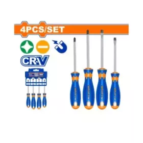 Jeu de 4 tournevis plats et cruciformes WADFOW WSS1204