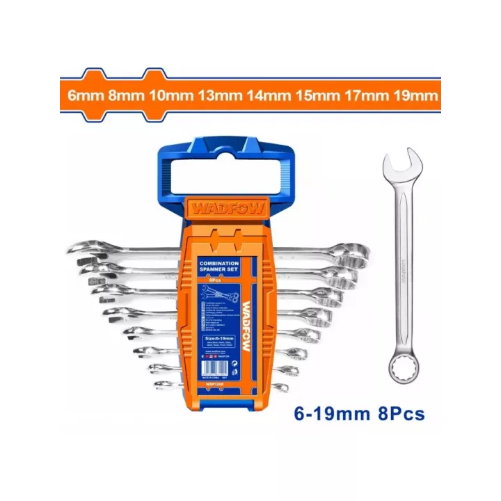 Jeu de 8 clés mixtes 6 à 19 mm WADFOW WSP1208