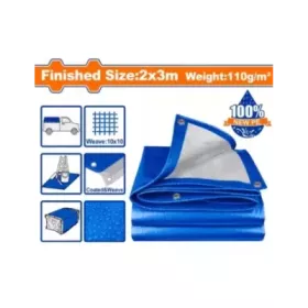 Bâche de protection polyéthylène 2x3 m WADFOW WTQ1823 - autre angle