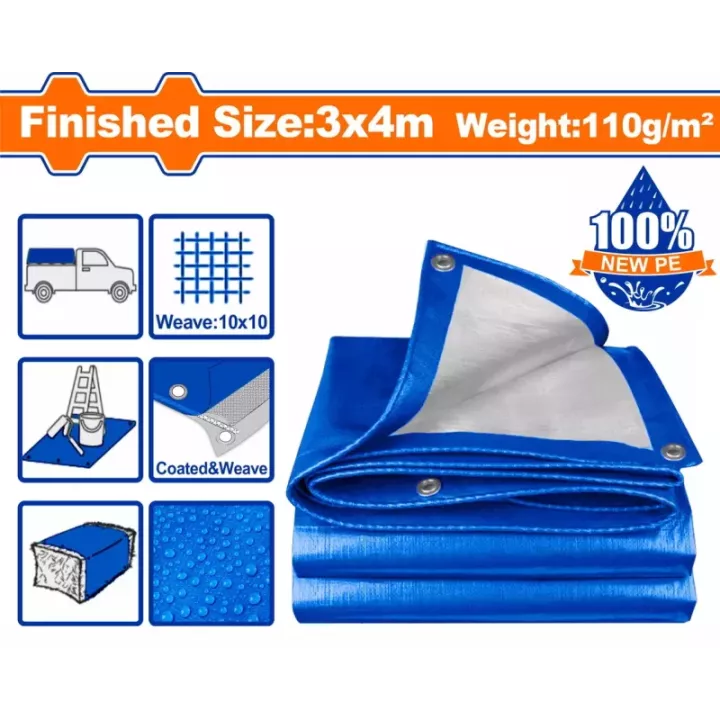 Bâche de protection polyéthylène 3x4 m WADFOW WTQ1834 - vue principale
