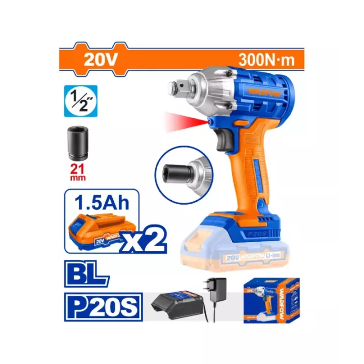 Boulonneuse sans fil 1/2" 20 V 300 Nm WADFOW WCD1512 - vue principale