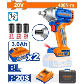 Boulonneuse 20V 480Nm WADFOW WCD1B48 + 3 acc.