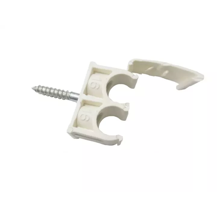 Attache de tube double diamètre 16 mm