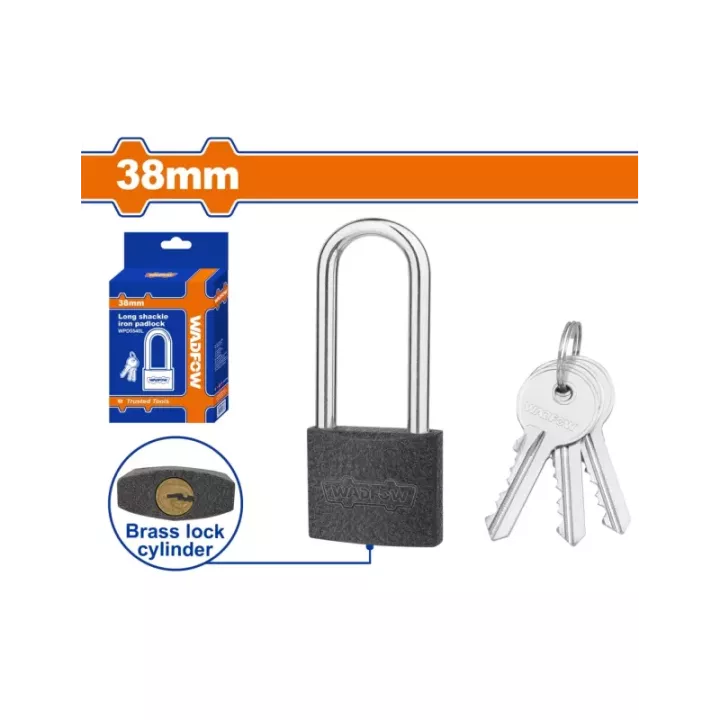 Cadenas à anse longue 38 mm gris WADFOW WPD5540L - vue principale