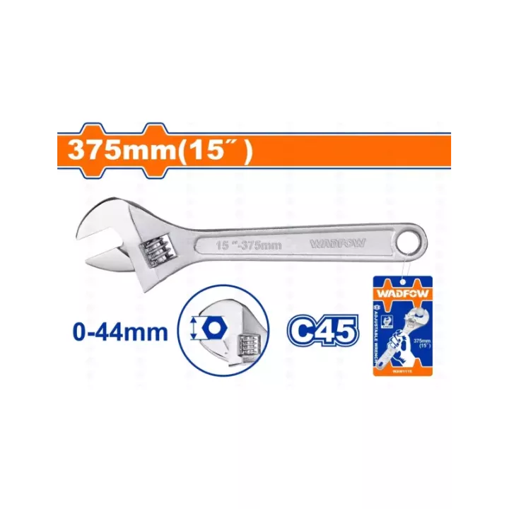 Clé à molette chromée 15 pouces WADFOW WAW1115 - vue principale