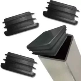 Embout carré 30 x 30 mm Noir - vue principale