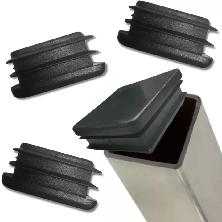 Embout carré 30 x 30 mm Noir - vue principale