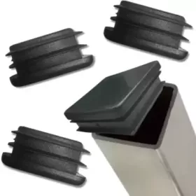 Embout carré 40 x 40 mm Noir - vue principale