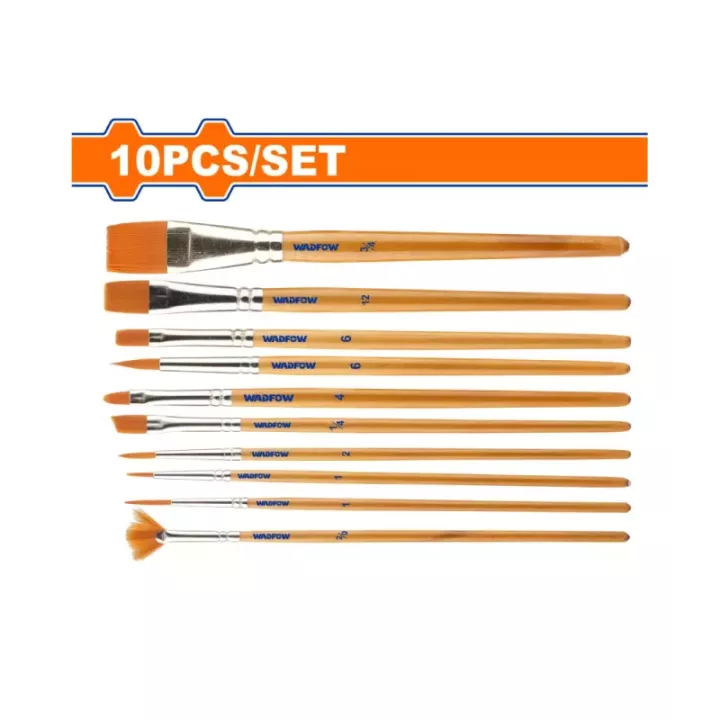 Jeu 10 pinceaux à filet WADFOW - vue principale