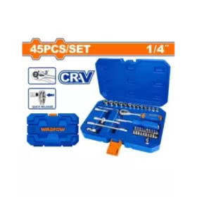 Jeu 45 clés à cliquet 1/4 pouce WADFOW WST4D45 - vue principale