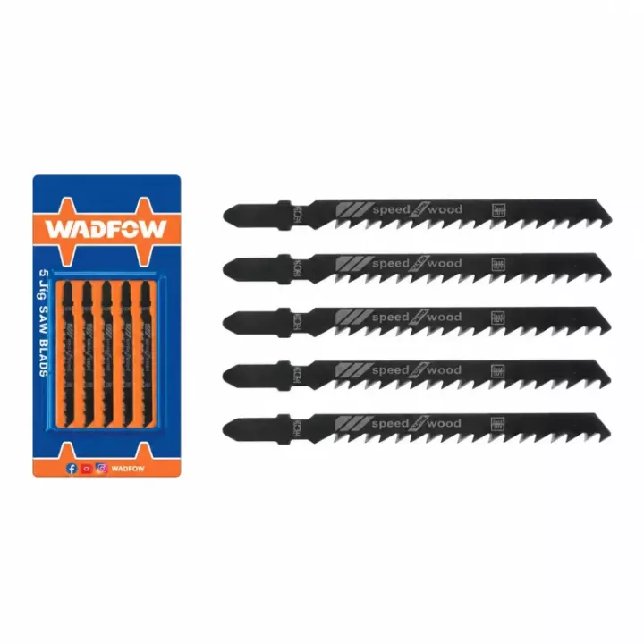 Jeu 5 lames de scie sauteuse pour bois WADFOW 14 - vue principale