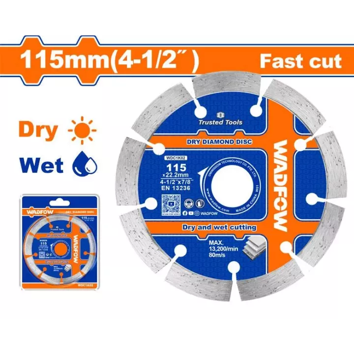 Disque diamant Ø115x22,2mm WADFOW