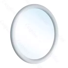 Miroir ovale de salle de bain blanc luxplast