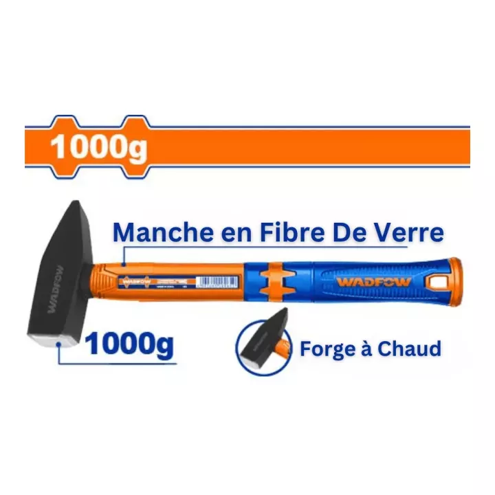 marteau rivoir 1 kg manche en fibre wadfow WHM1310