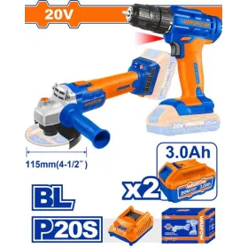 Kit Perceuse + Meuleuse 20 V WADFOW WCK20512