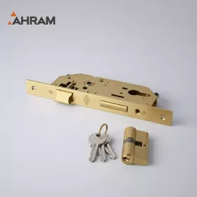Serrure encastrable grand trou jaune 242401 Ahram