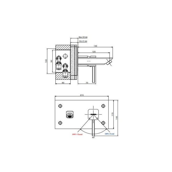 MITIGEUR DE LAVABO ENCASTRÉ ZARZIS SOPAL
