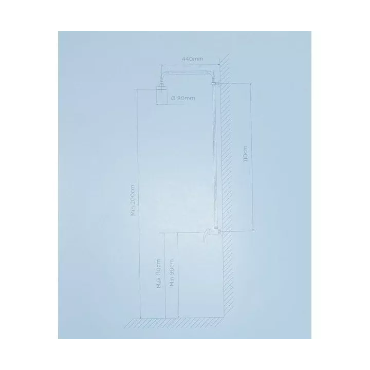 MITIGEUR DE DOUCHE KERKENNAH AVEC COLONNE INTÉGRÉE SOPAL