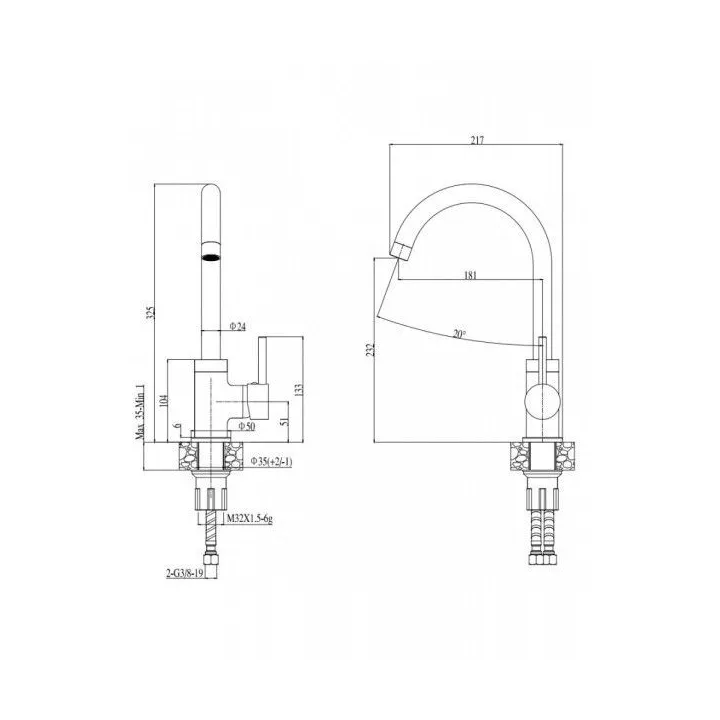 MITIGEUR ÉVIER STELLA BLANC AXIS