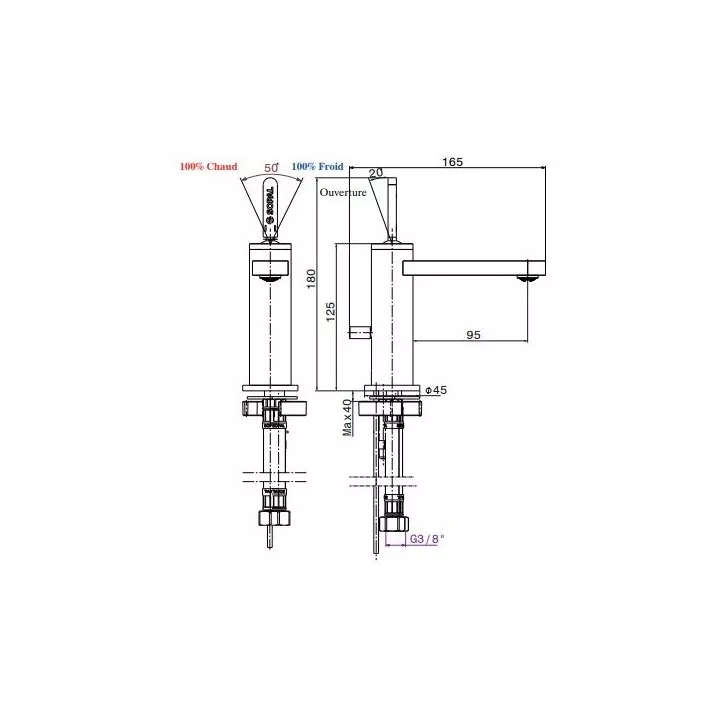 MITIGEUR DE LAVABO NABEUL SOPAL