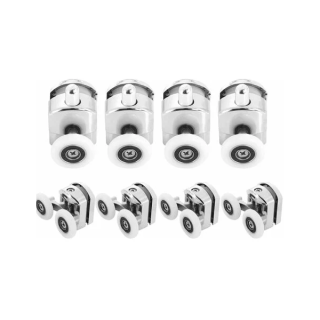 LOT DE 8 ROULETTES POUR PORTE DE DOUCHE EN VERRE LOT DE 8 ROULETTES POUR PORTE DE DOUCHE EN VERRE
