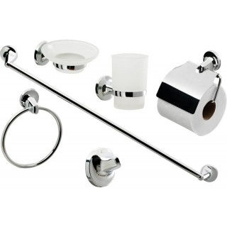 ENSEMBLE DE 6 ACCESSOIRES DE SALLE DE BAIN CHROMÉ VIYA