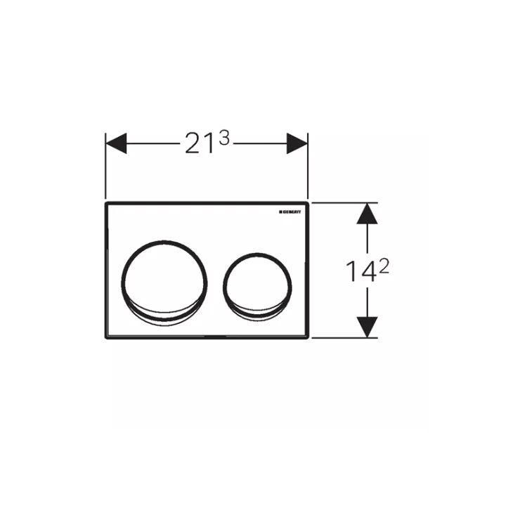 PLAQUE DE DÉCLENCHEMENT ALPHA20 BLANC GEBERIT
