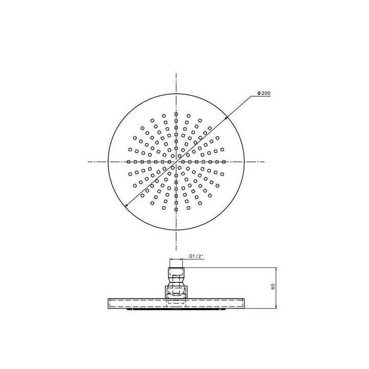 DOUCHE DE TÊTE RONDE Ø 20CM SOPAL