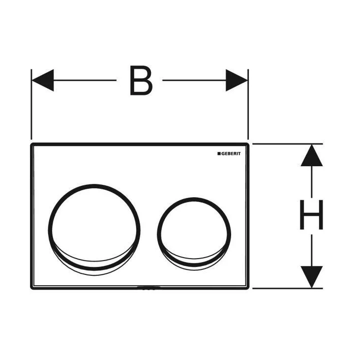 PLAQUE DE DÉCLENCHEMENT ALPHA10 CHROMÉ BRILLANT GEBERIT