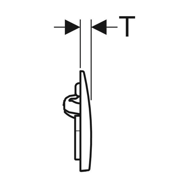 PLAQUE DE DÉCLENCHEMENT ALPHA10 CHROMÉ BRILLANT GEBERIT