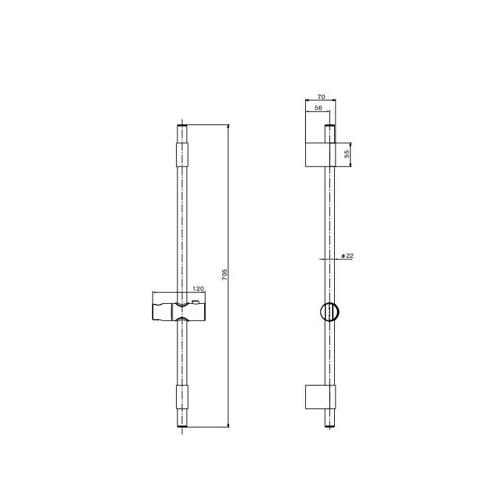 BARRE DE DOUCHE DOUZ COMPLÈTE SOPAL