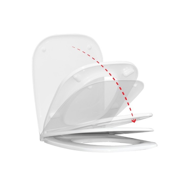 ABATTANT SOFT CLOSE DECLIPSABLE PALMA CARRÉ EJIM