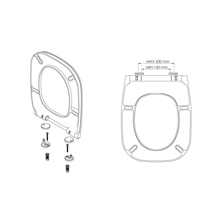 ABATTANT SOFT CLOSE DECLIPSABLE PALMA CARRÉ EJIM