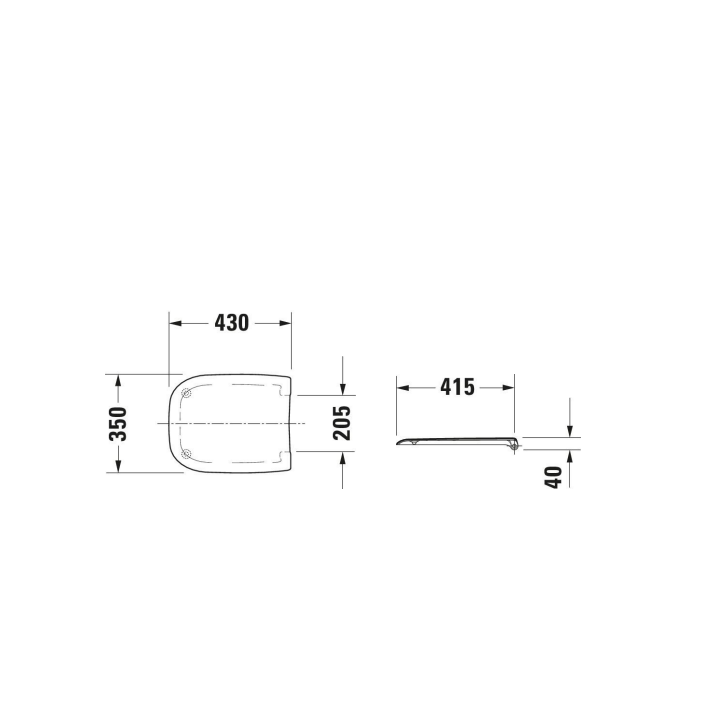 ABATTANT WC BLANC D CODE 0067310000 FERMETURE STANDARD DURAVIT