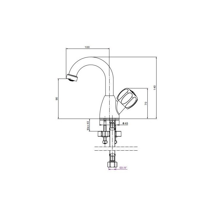 ROBINET DE LAVE-MAINS SALAKTA SOPAL
