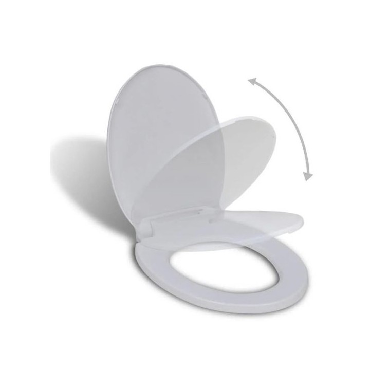 ABATTANT AVEC SYSTÉME SOFTCLOSE EN ABS BLANC STAR SANITAIRE ABATTANT AVEC SYSTÉME SOFTCLOSE EN ABS BLANC STAR SANITAIRE