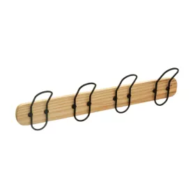 PATÈRE 4 TÊTES EN BOIS ET MÉTAL 5FIVE