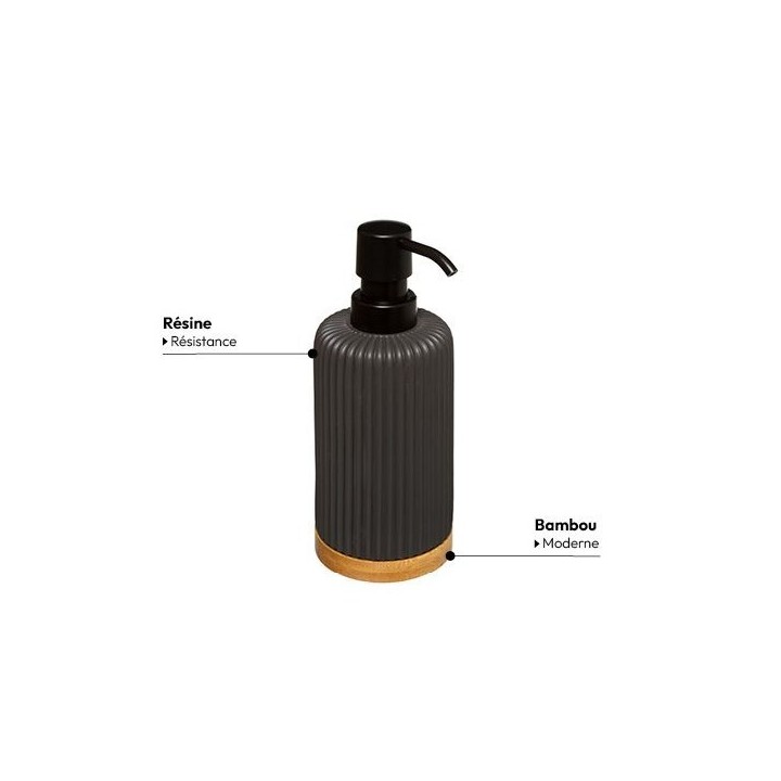 DISTRIBUTEUR À SAVON 270 ML NOIR 5FIVE DISTRIBUTEUR À SAVON 270 ML NOIR 5FIVE