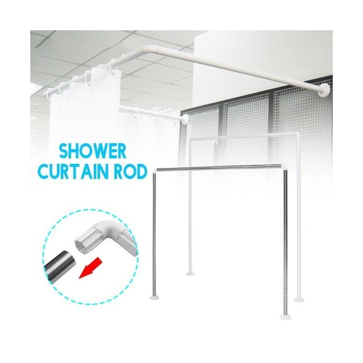 TRINGLE RIDEAUX DE DOUCHE EN ACIER INOXYDABLE 80*80*80CM TRINGLE RIDEAUX DE DOUCHE EN ACIER INOXYDABLE 80*80*80CM