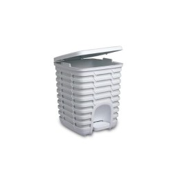 POUBELLE À PÉDALE PRIMANOVA PALM 9L BLANC