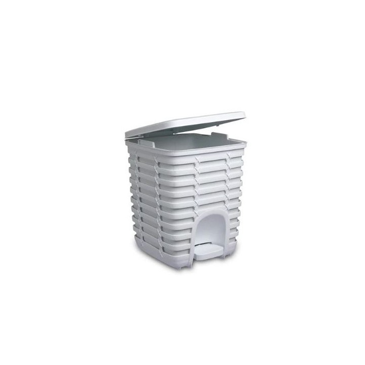 POUBELLE À PÉDALE PRIMANOVA PALM 9L BLANC