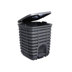 POUBELLE À PÉDALE PRIMANOVA PALM 9L GRIS
