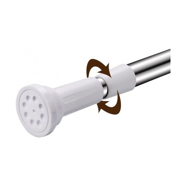 TRINGLE RIDEAUX DE DOUCHE EXTENSIBLE EN INOX 110*200CM