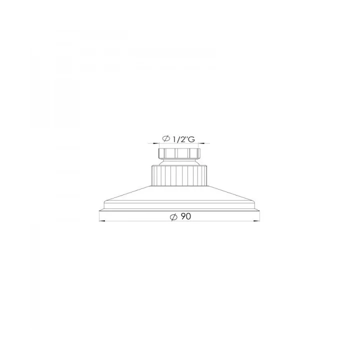 POMMEAU DE DOUCHE EN INOX AVEC ROTULE ANTI-CALCAIRE Ø90-1/2 EJIM